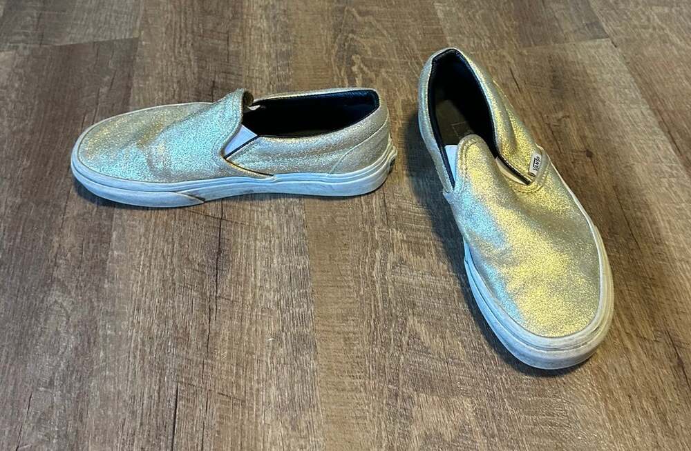 Vans Metallic Slip On Shoes Size 7.5